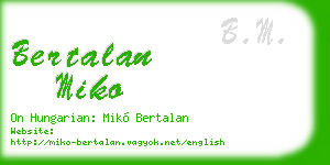 bertalan miko business card